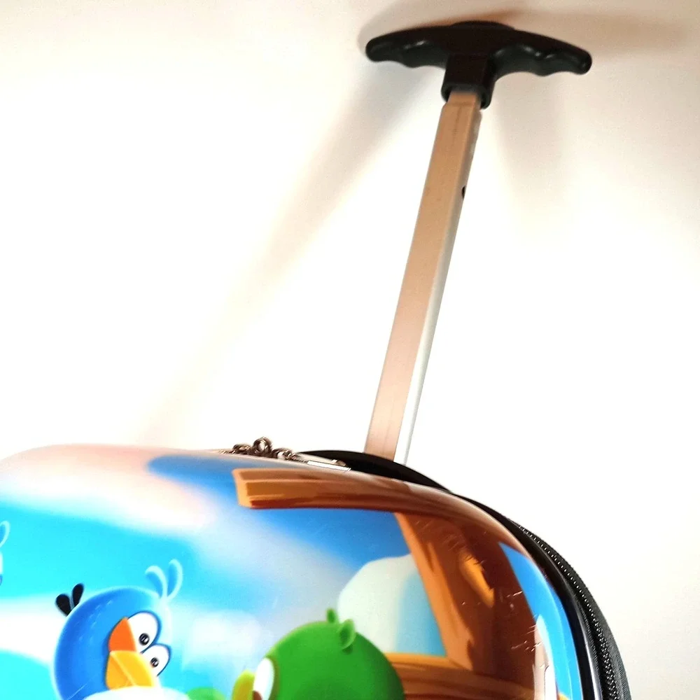 Angry Birds Kids Rolling Suitcase Carry On Luggage Bag Hard Shell Front 2-Wheel